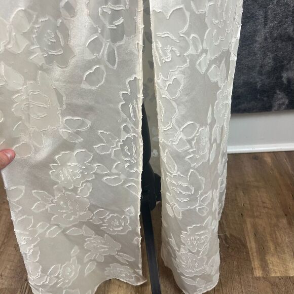 Vtg Victoria's Secret Long Front Slit Sheer Floral Sleeveless Nightgown S *Read - Picture 6 of 14